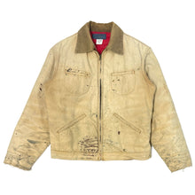 Cargar imagen en el visor de la galería, 1970’S OSH KOSH MADE IN USA TRASHED CROPPED DUCK CANVAS WORKWEAR JACKET LARGE
