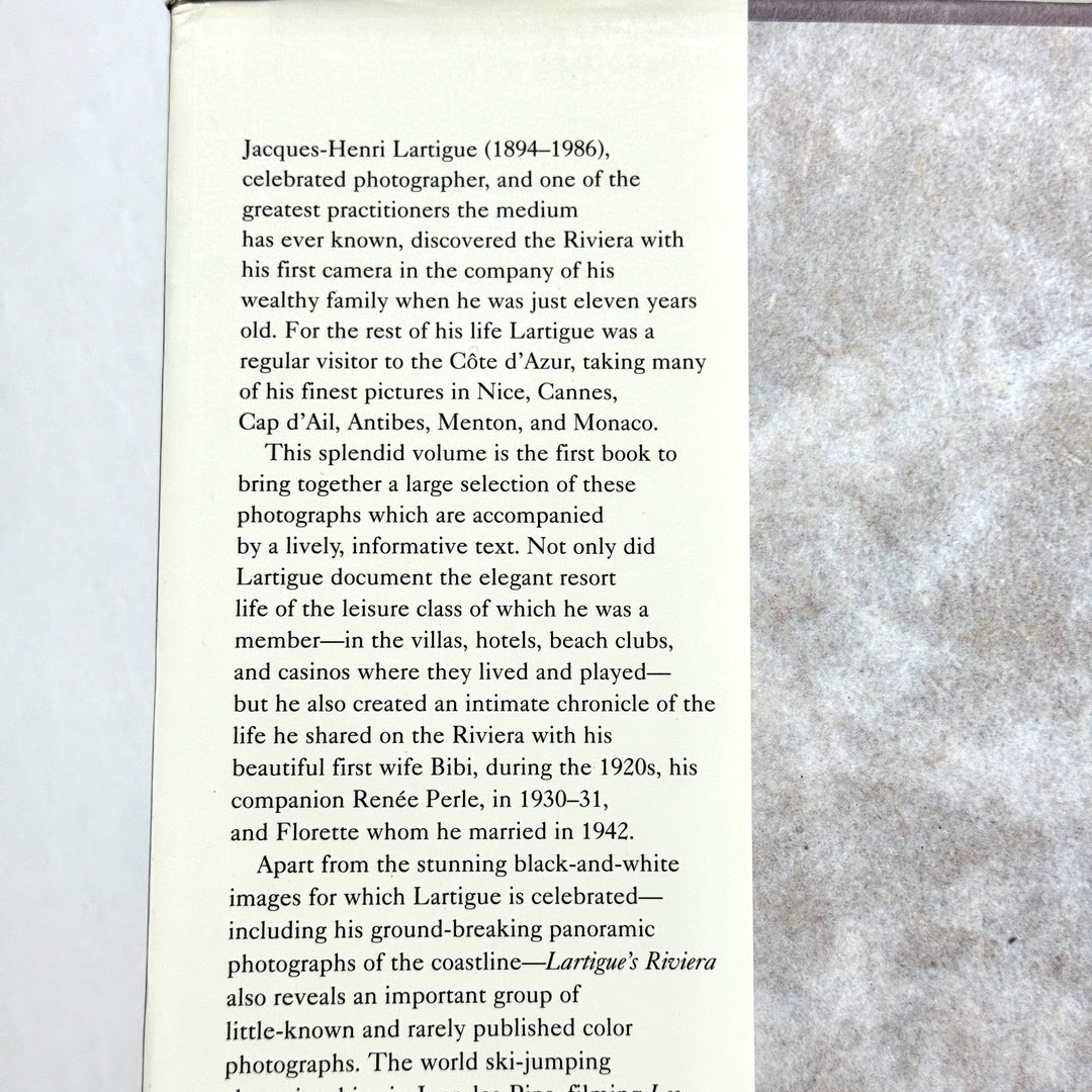 LARTIGUE’S RIVIERA BOOK