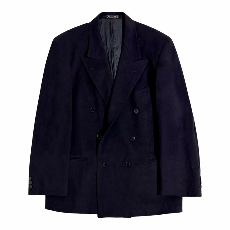 Country Road Australia navy double breasted cashmere blazer front