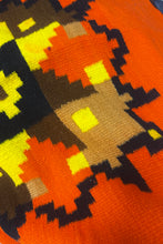 Cargar imagen en el visor de la galería, 1970’S ORANGE BORDERED HAND FLAT WOVEN 56” X 80” BLANKET RUG
