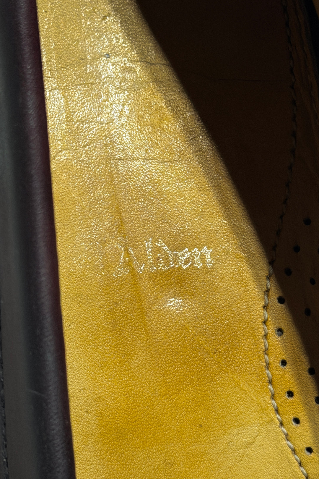 1970’S ALDEN MADE IN USA CAPE COD FULL STRAP BURGUNDY OXBLOOD LEATHER PENNY LOAFER SHOES 11