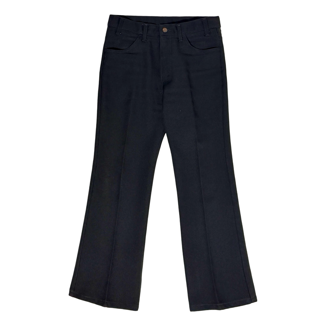 1980’S LEVI’S STAPREST 517 MADE IN USA BLACK COWBOY CUT WESTERN BOOTCUT PANTS 32 X 28