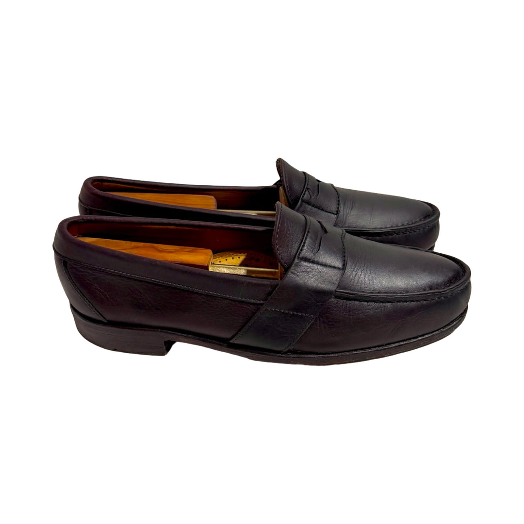 1970’S ALDEN MADE IN USA CAPE COD FULL STRAP BURGUNDY OXBLOOD LEATHER PENNY LOAFER SHOES 11