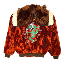 Load image into Gallery viewer, 1960’S KOREA SOUVENIR CROPPED CRUSH VELVET BOMBER JACKET LARGE
