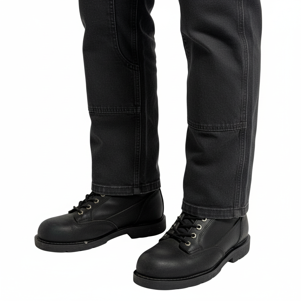 1990’S HARLEY-DAVIDSON REPAIRED LEATHER LUG SOLE MOTORCYCLE WORK BOOTS 9.5