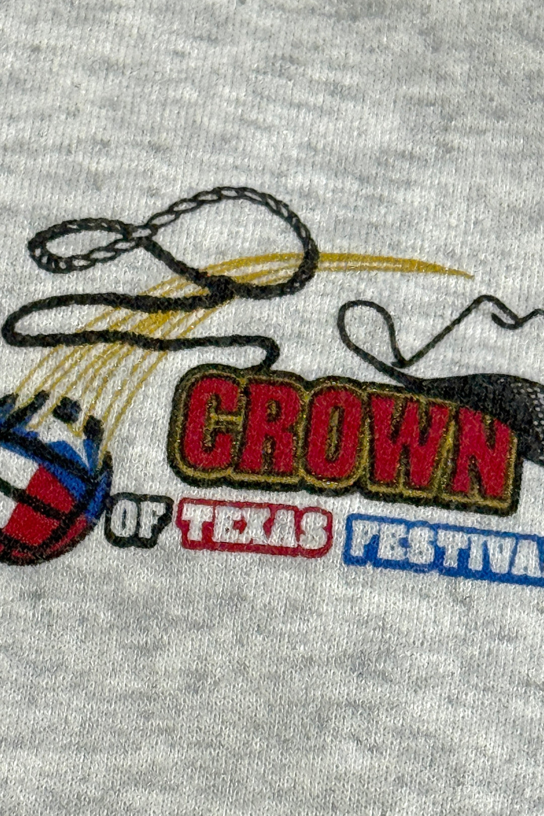 1990’S CROWN OF TEXAS HOODED BRUSHED FLEECE SWEATER XXL