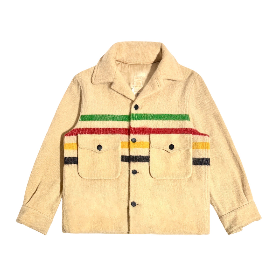 1960’S MASK X HUDSON’S BAY MADE IN CANADA CROPPED WOOL TYPE 2 TRUCKER JACKET MEDIUM