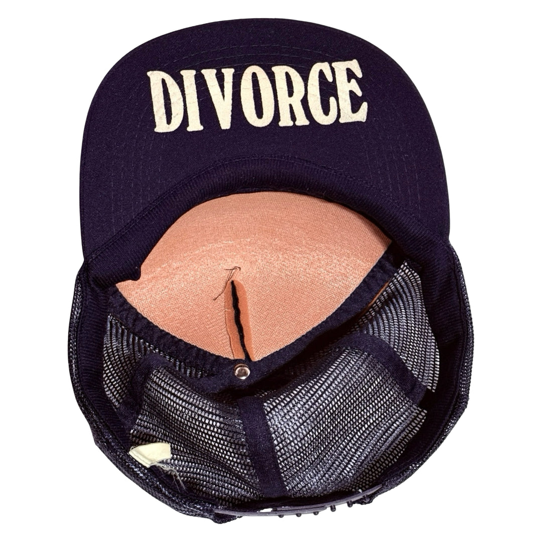 1970’S DIVORCED DADS NAVY FOAM &amp; NAVY MESH TRUCKER HAT