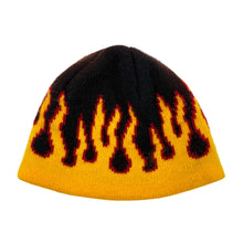 Load image into Gallery viewer, 1990’S BRONER MADE IN USA FLAMES SKI HAT BEANIE SMALL
