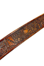 Load image into Gallery viewer, 1970’S SOUTHWESTERN MADE IN USA WESTERN HAND TOOLED LEATHER BELT 36
