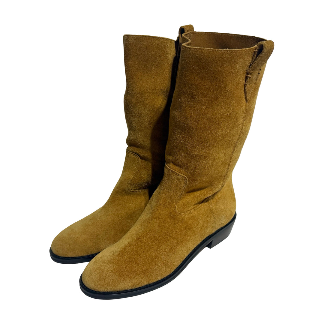 1990’S DEADSTOCK J CREW SUEDE LEATHER WORK COWBOY BOOTS 10