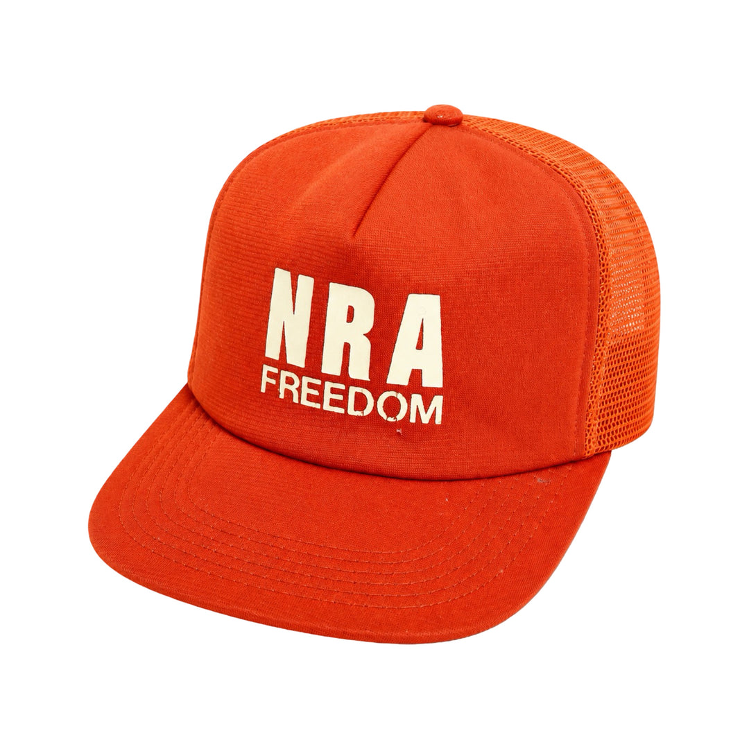 1970’S NRA FREEDOM ORANGE MESH TRUCKER HAT