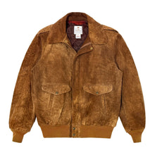 Load image into Gallery viewer, 1990’S WESTERN SPORT TOGS MADE IN USA SUEDE CROPPED BOMBER JACKET LARGE
