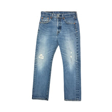 Load image into Gallery viewer, 2000’S LEVI’S 501 STRAIGHT LEG FADED LIGHT WASH DENIM JEANS 28 X 26
