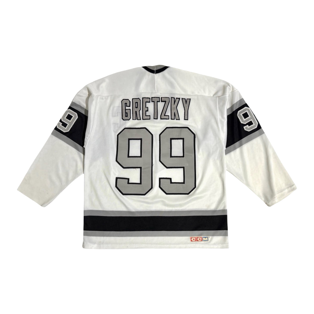 1990’S LA KINGS MADE IN USA 1992-93 CCM MASKA “WAYNE GRETZKY” HOCKEY JERSEY SHIRT LARGE