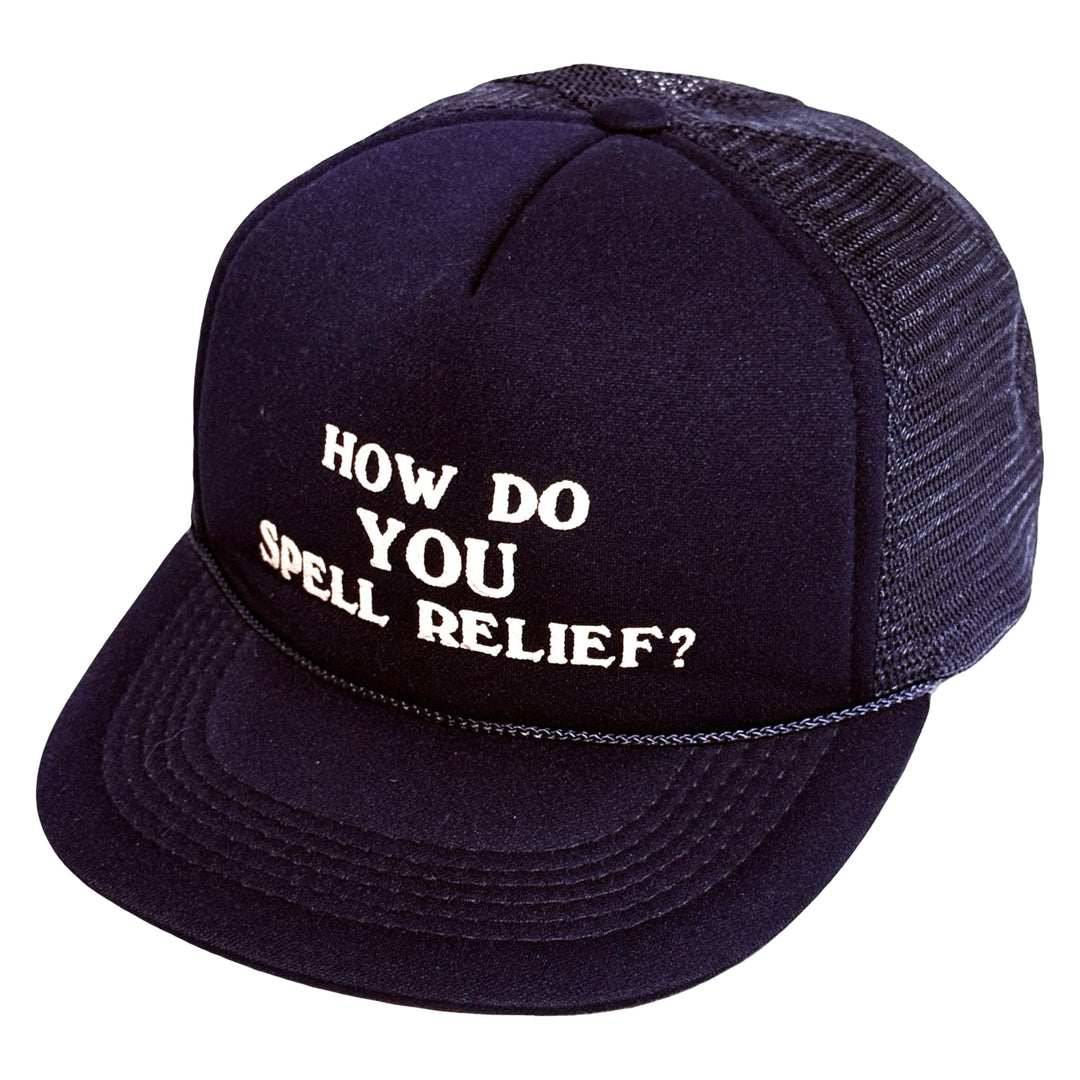 1970’S DIVORCED DADS NAVY FOAM &amp; NAVY MESH TRUCKER HAT