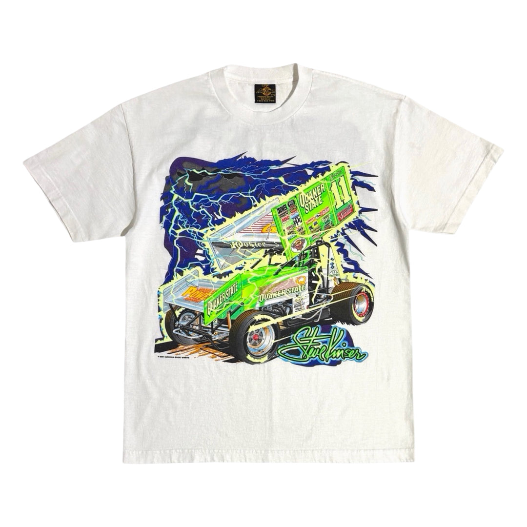 1990’S STEVE KINSER 11 SPRINT CAR RACING MADE IN USA S/S T-SHIRT LARGE