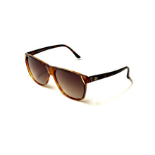 Load image into Gallery viewer, 1980’S ANNE KLEIN MADE IN ITALY GOLD ACCENT TORTOISE SHELL CUSTOM GRADIENT SMOKE LENS SUNGLASSES

