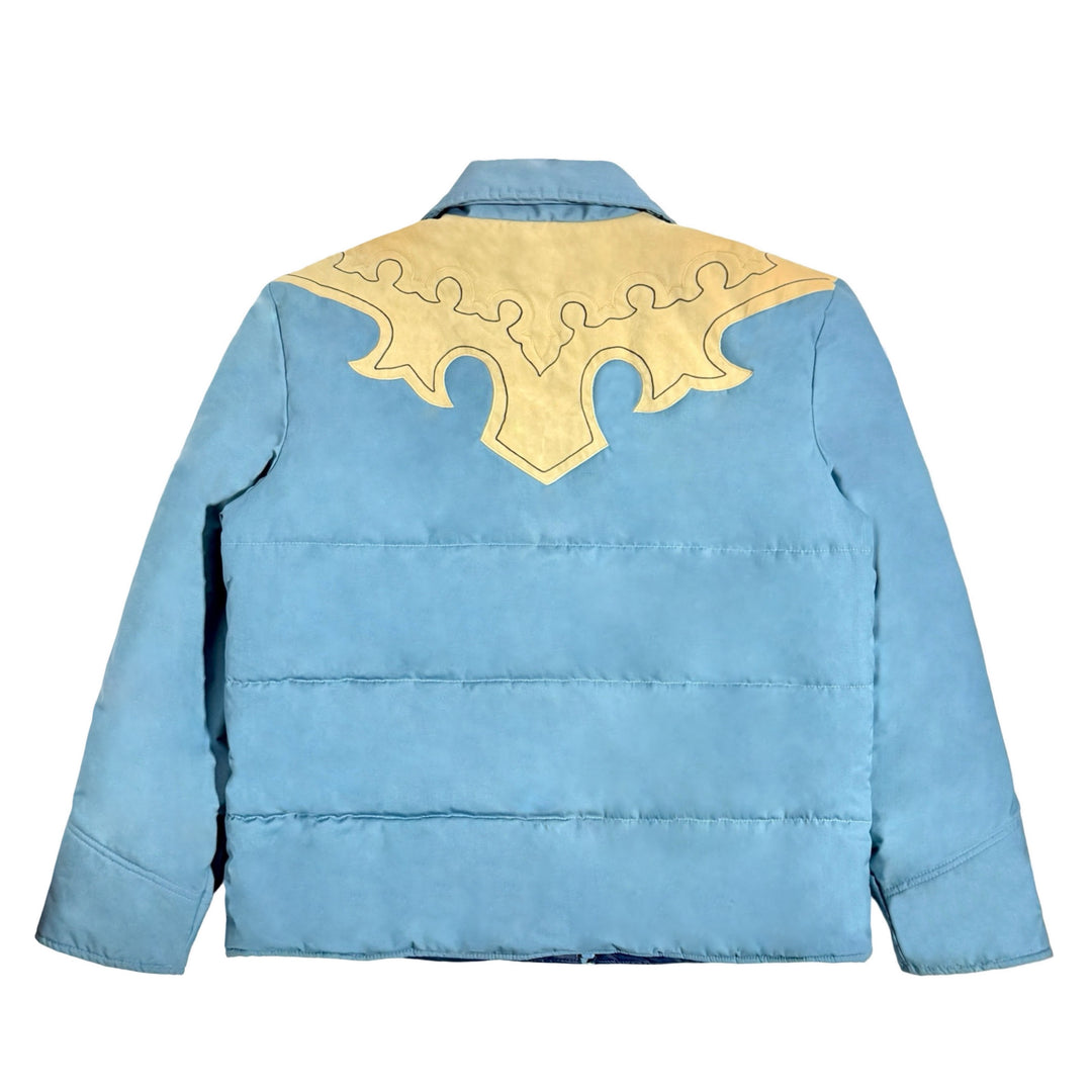 1970’S MILLER WESTERNWEAR MADE IN USA QUILTED WESTERN YOKE PUFFER JACKET X-LARGE