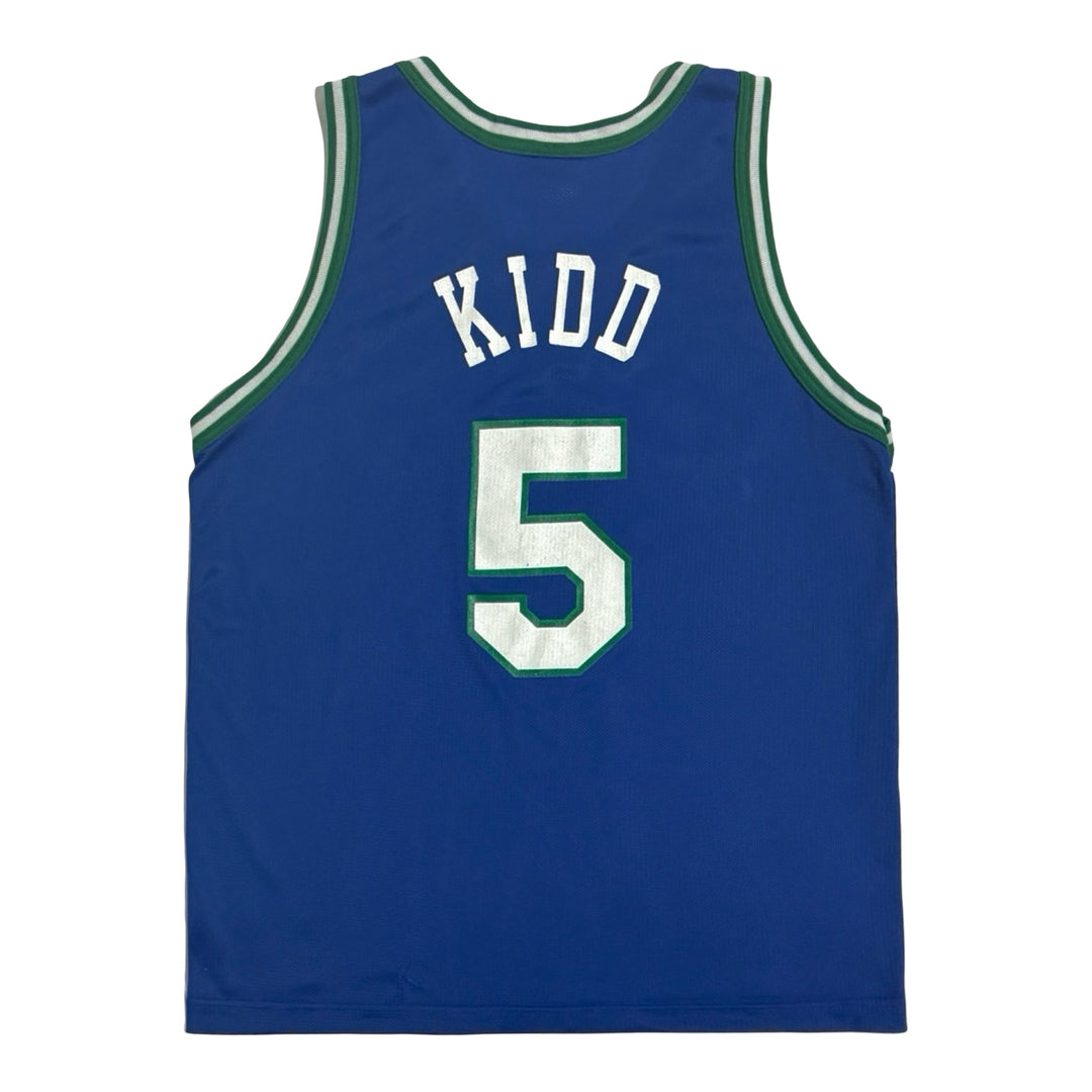 1990’S CHAMPION DALLAS MAVERICKS “JASON KIDD” MESH BASKETBALL JERSEY 44 / LARGE