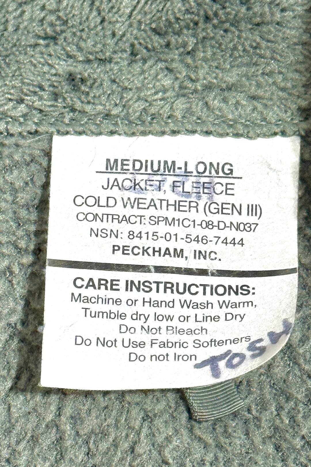 2000’S US ARMY MADE IN USA SHERPA FLEECE ZIP JACKET MEDIUM