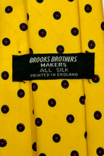 Load image into Gallery viewer, 1960’S BROOKS BROTHERS MAKERS MADE IN ENGLAND 100% ITALIAN SILK POLKA DOT HANDMADE TIE
