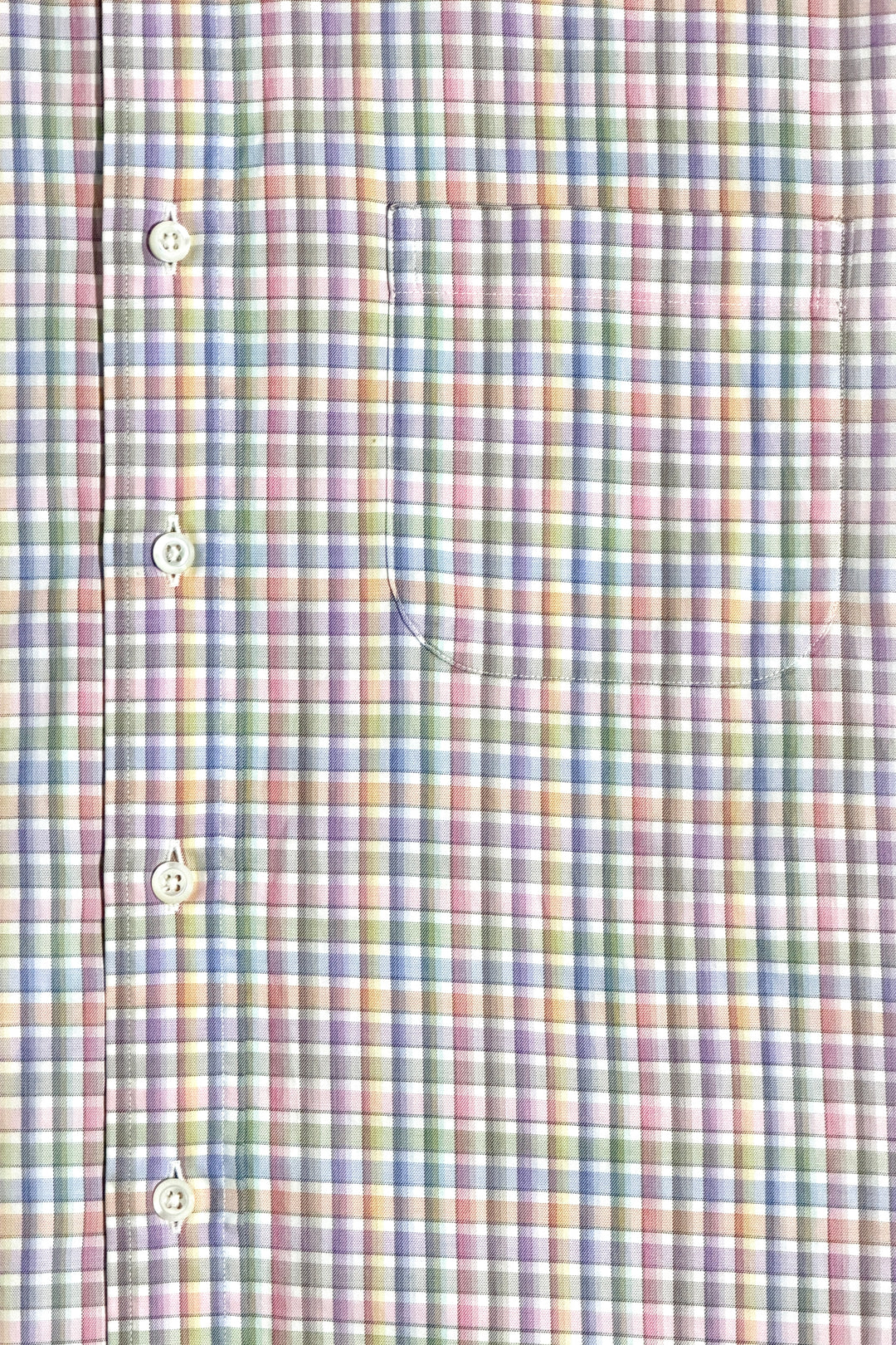 2000’S BROOKS BROTHERS COUNTRY CLUB MADE IN USA ITALIAN EGYPTIAN COTTON WOVEN GRADIENT OXFORD CLOTH L/S B.D. SHIRT LARGE
