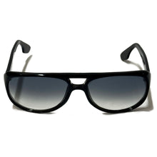 Load image into Gallery viewer, 1980’S LOZZA MADE IN ITALY BLACK ACETATE GRADIENT LENS SUNGLASSES
