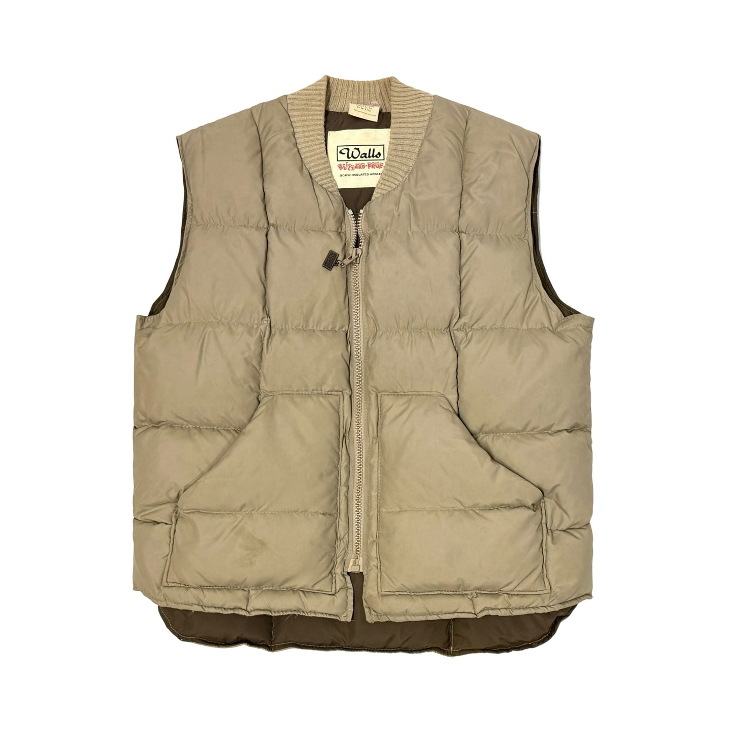 1980’S WALLS BLIZZARD-PRUF®️ MADE IN USA CROPPED QUILTED GOOSE DOWN VEST MEDIUM