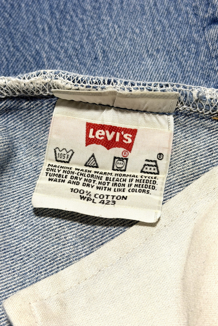 1990's Levi's 501 faded light wash cut off straight leg denim jeans 30 x 26