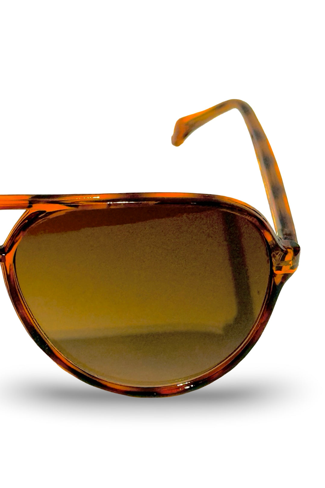 1970’S HONEY TORTOISE SHELL ACETATE HAVANA LENSE AVIATOR SUNGLASSES