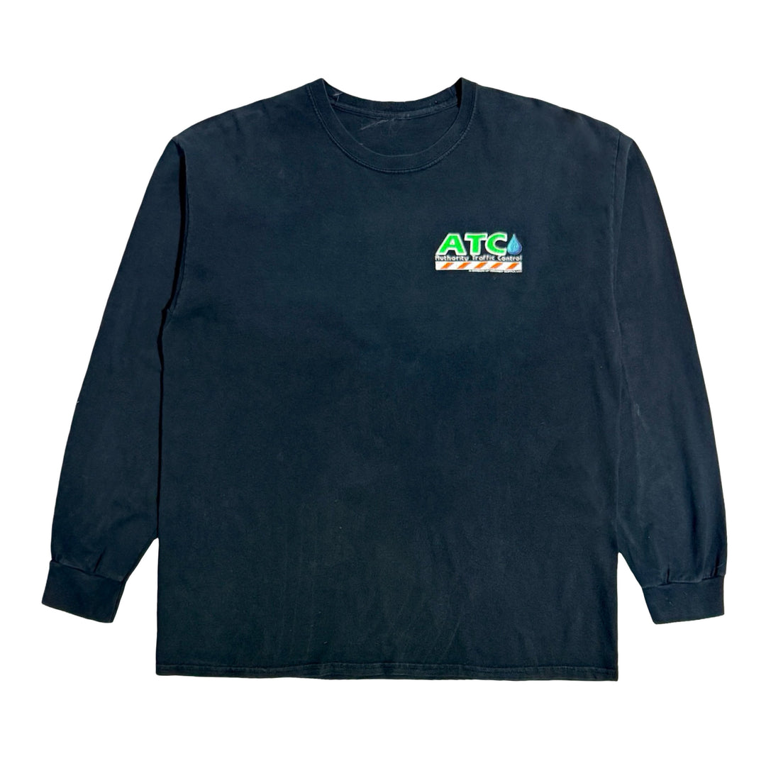 1990’S ATC MADE IN USA THRASHED & FADED WORKWEAR L/S T-SHIRT X-LARGE