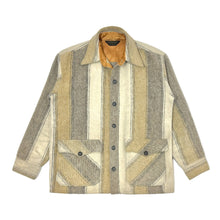 Load image into Gallery viewer, 1960’S SEARS MADE IN USA STRIPED FURRY WOOL SHIRT JACKET LARGE
