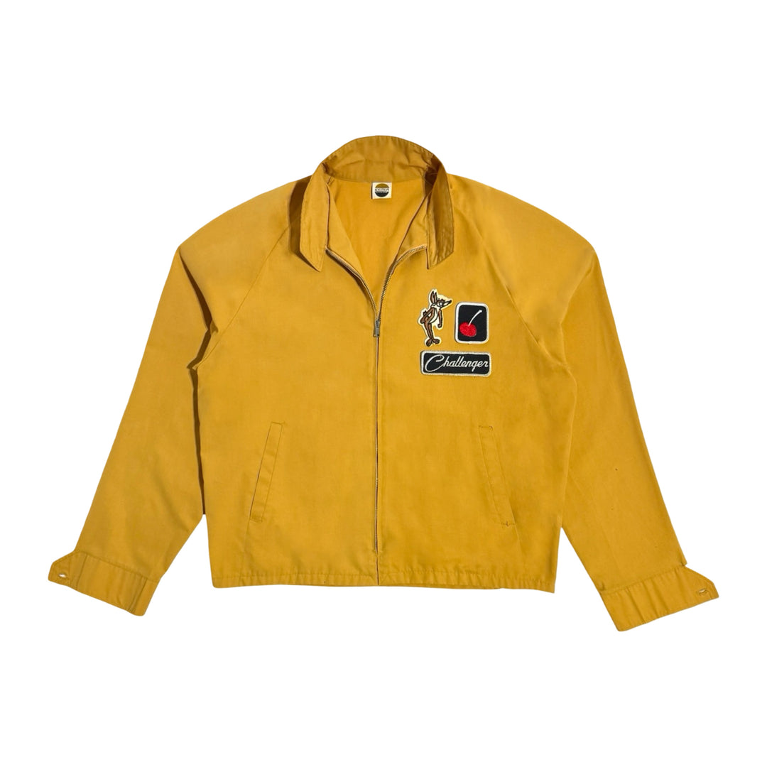 1970’S KORATRON MADE IN USA CROPPED CHALLENGER RACING PATCH SELVEDGE JACKET X-LARGE
