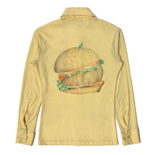 Load image into Gallery viewer, 1970’S HANG OUT WITH MITCHELL MADE IN USA BURGER BOIS PRINTED KNIT L/S SHIRT SMALL
