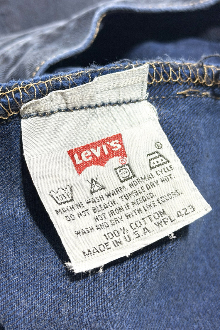 1990's Levi's 501 made in USA black overdye straight leg denim jeans 30 x 32