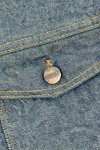 Load image into Gallery viewer, 1960’S ROEBUCKS MADE IN USA RAW DENIM CROPPED SELVEDGE DENIM TRUCKER JACKET MEDIUM
