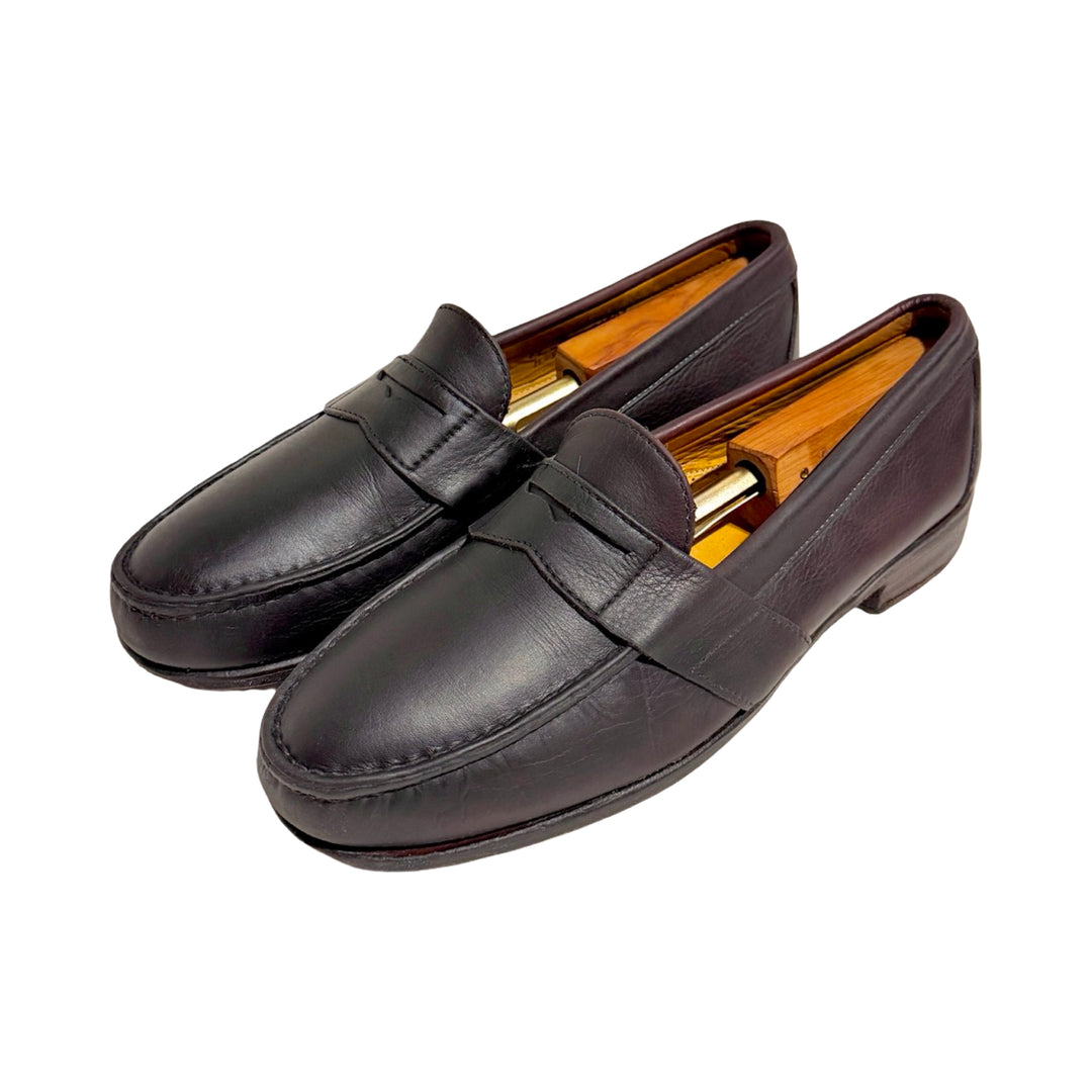 1970’S ALDEN MADE IN USA CAPE COD FULL STRAP BURGUNDY OXBLOOD LEATHER PENNY LOAFER SHOES 11