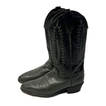 Load image into Gallery viewer, 1990’S CUSTOM MADE IN USA GRAY &amp; BLACK CONTRAST COWBOY BOOTS MEN’S 10
