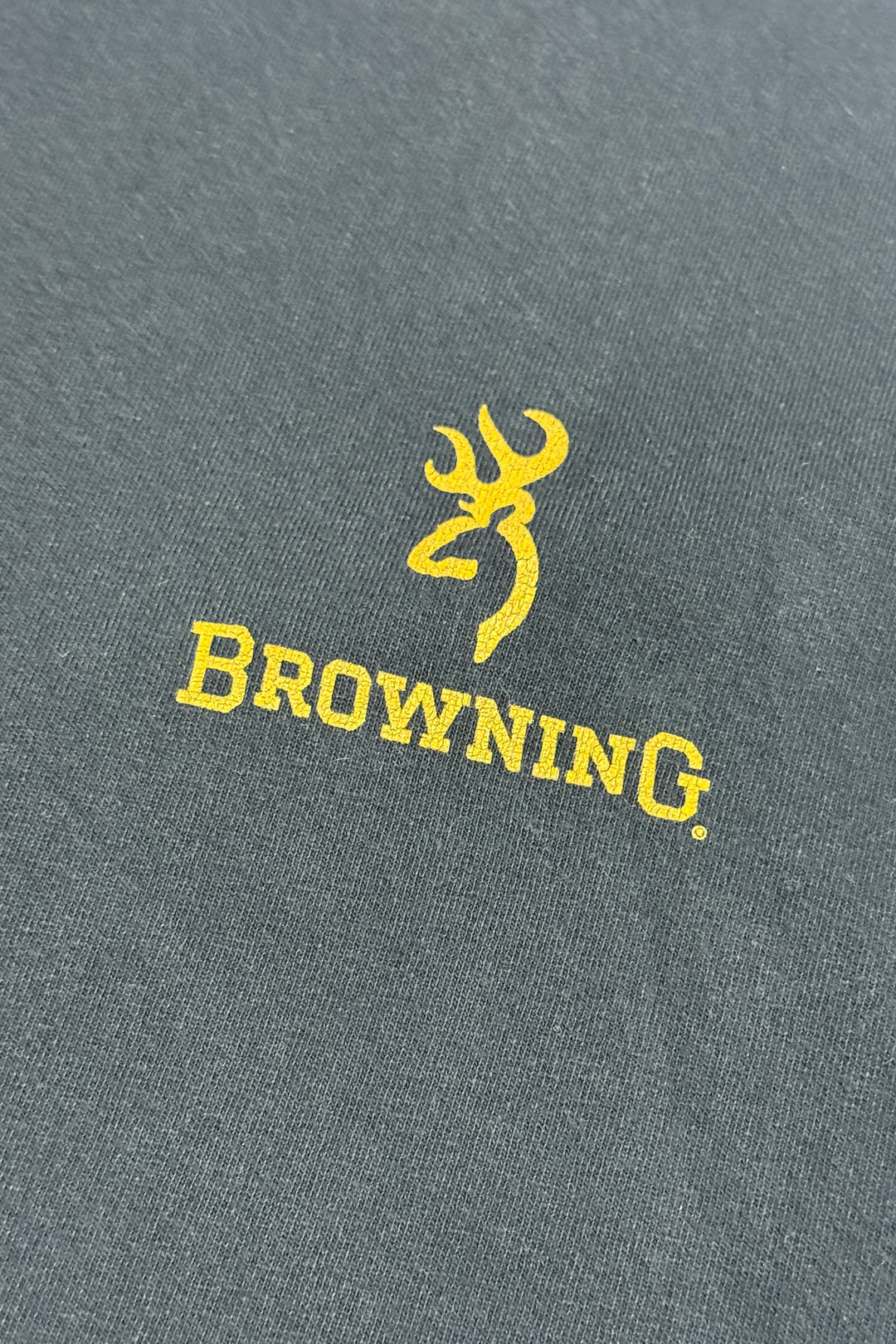 2000’S BROWNING HUNTING THRASHED & FADED BLACK S/S T-SHIRT XXL