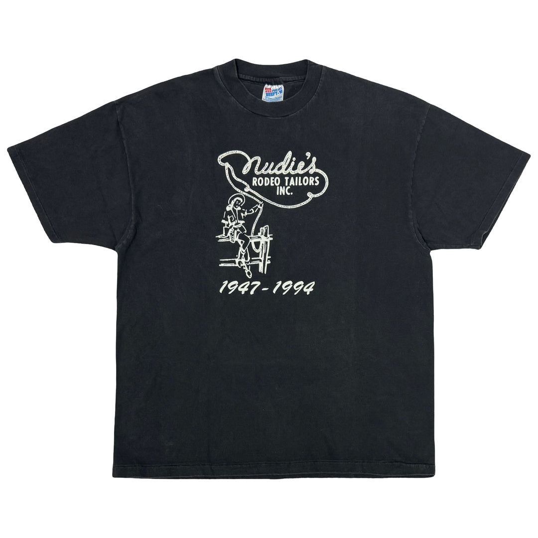 1990’S NUDIE’S RODEO TAILORS MADE IN USA NORTH HOLLYWOOD CLOSING COMMEMORATIVE S/S T-SHIRT X-LARGE