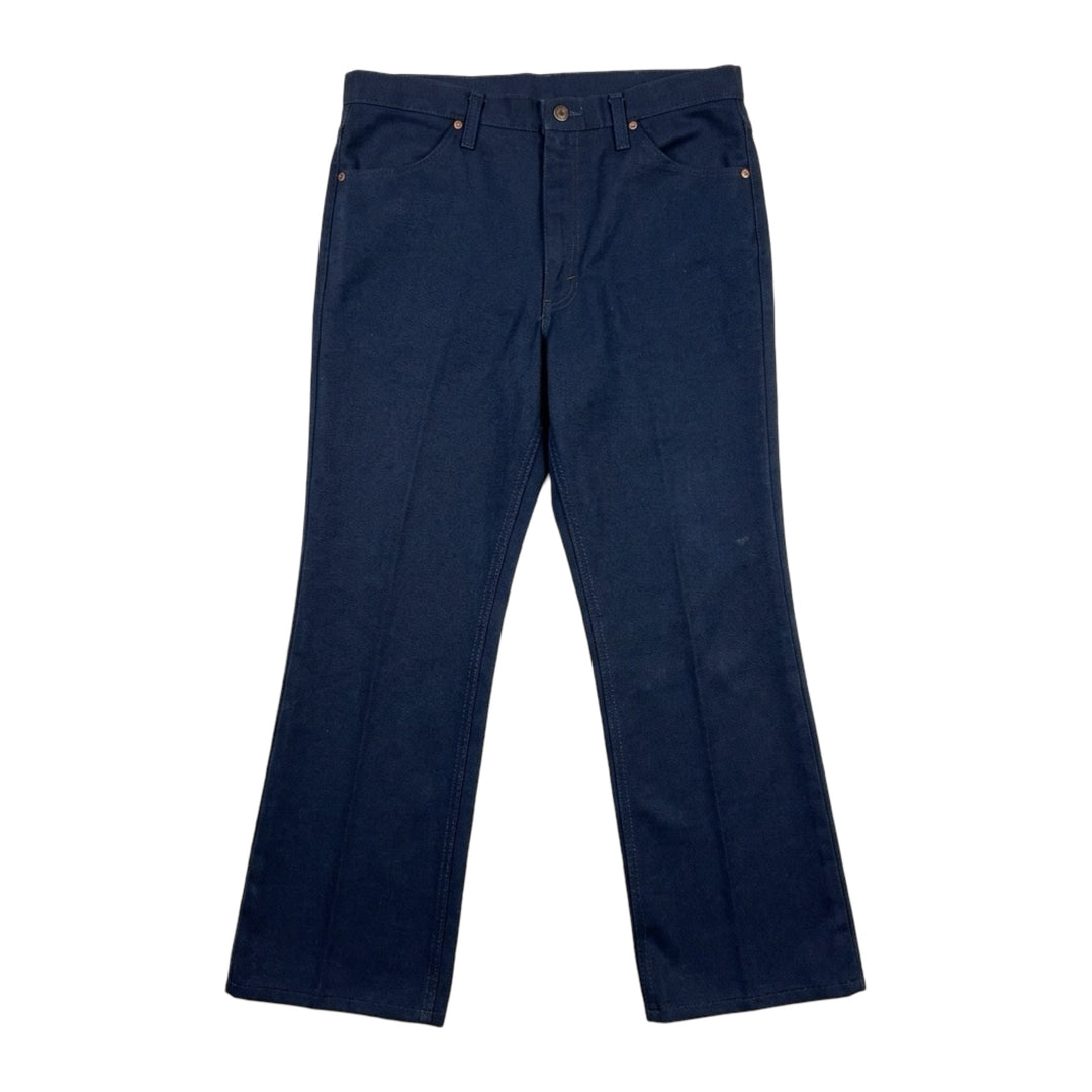 1990’S WRANGLER MADE IN USA NAVY WRANCHER COWBOY CUT WESTERN BOOTCUT PANTS 34 X 30