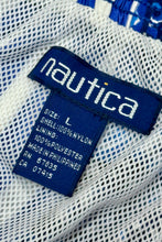 Cargar imagen en el visor de la galería, 1990’S DEADSTOCK NAUTICA PATCHWORK SWIM SHORTS LARGE
