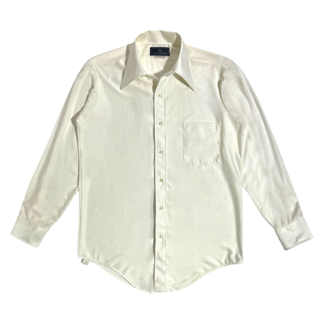 1970’S VAN HEUSEN MADE IN USA SILKY DISCO L/S B.D. SHIRT MEDIUM
