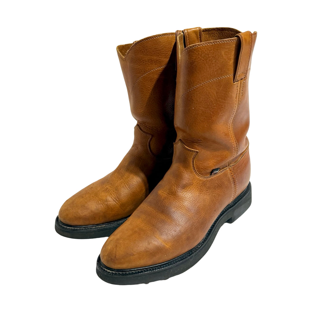 1990’S JUSTIN MADE IN USA LEATHER ROPER WORK COWBOY BOOTS 11