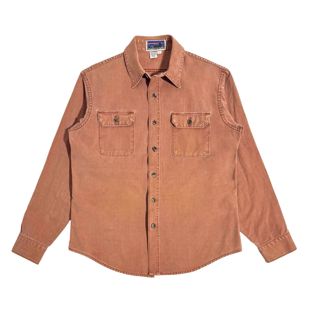 1990'S PATAGONIA STONEWASH COTTON L/S B.D. SHIRT LARGE 1990'S PATAGONIA STONEWASH COTTON L/S B.D. SHIRT LARGE