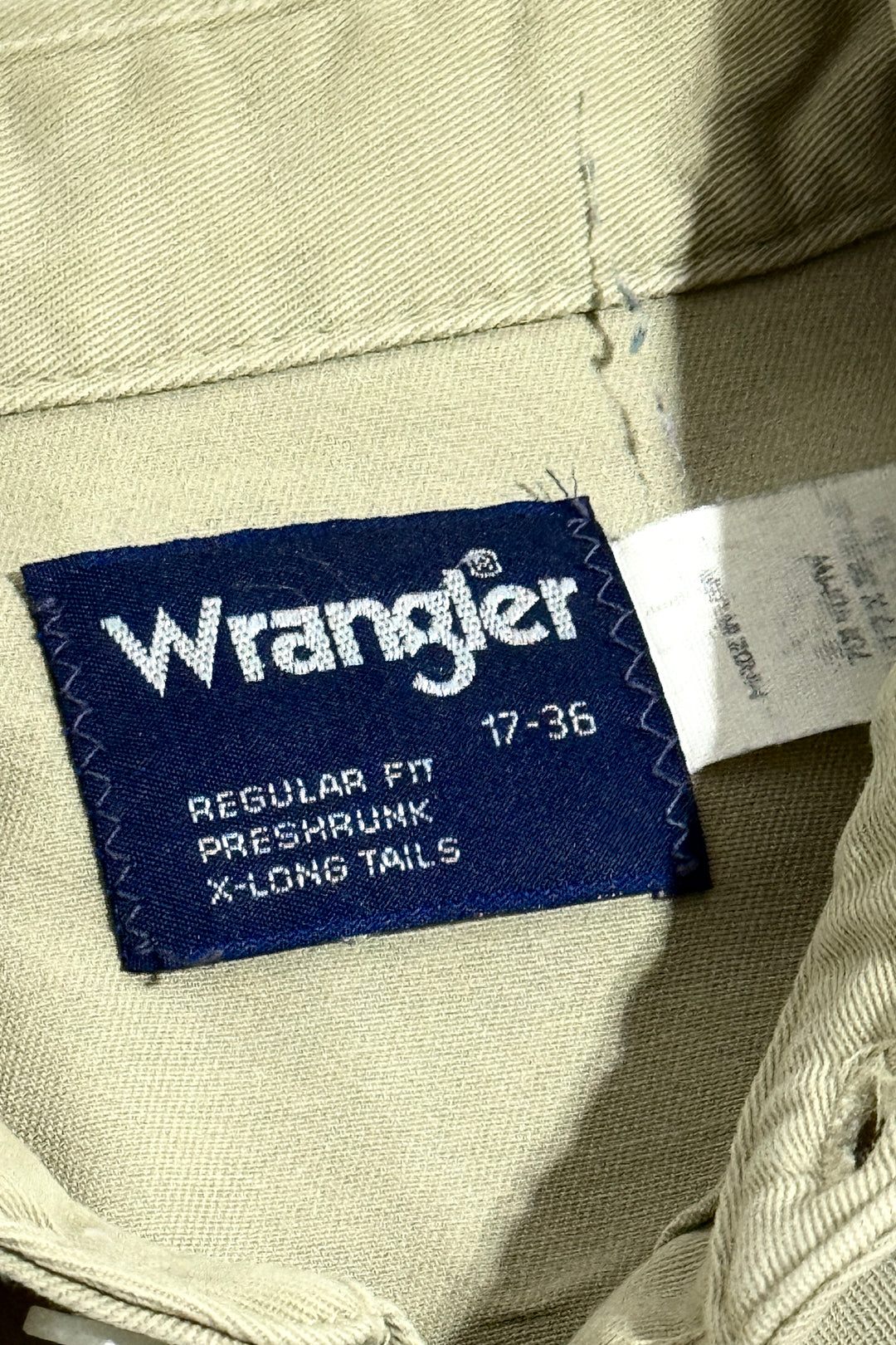 1990’S WRANGLER MADE IN USA HEAVYWEIGHT TWILL WESTERN PEARL SNAP L/S B.D. SHIRT X-LARGE