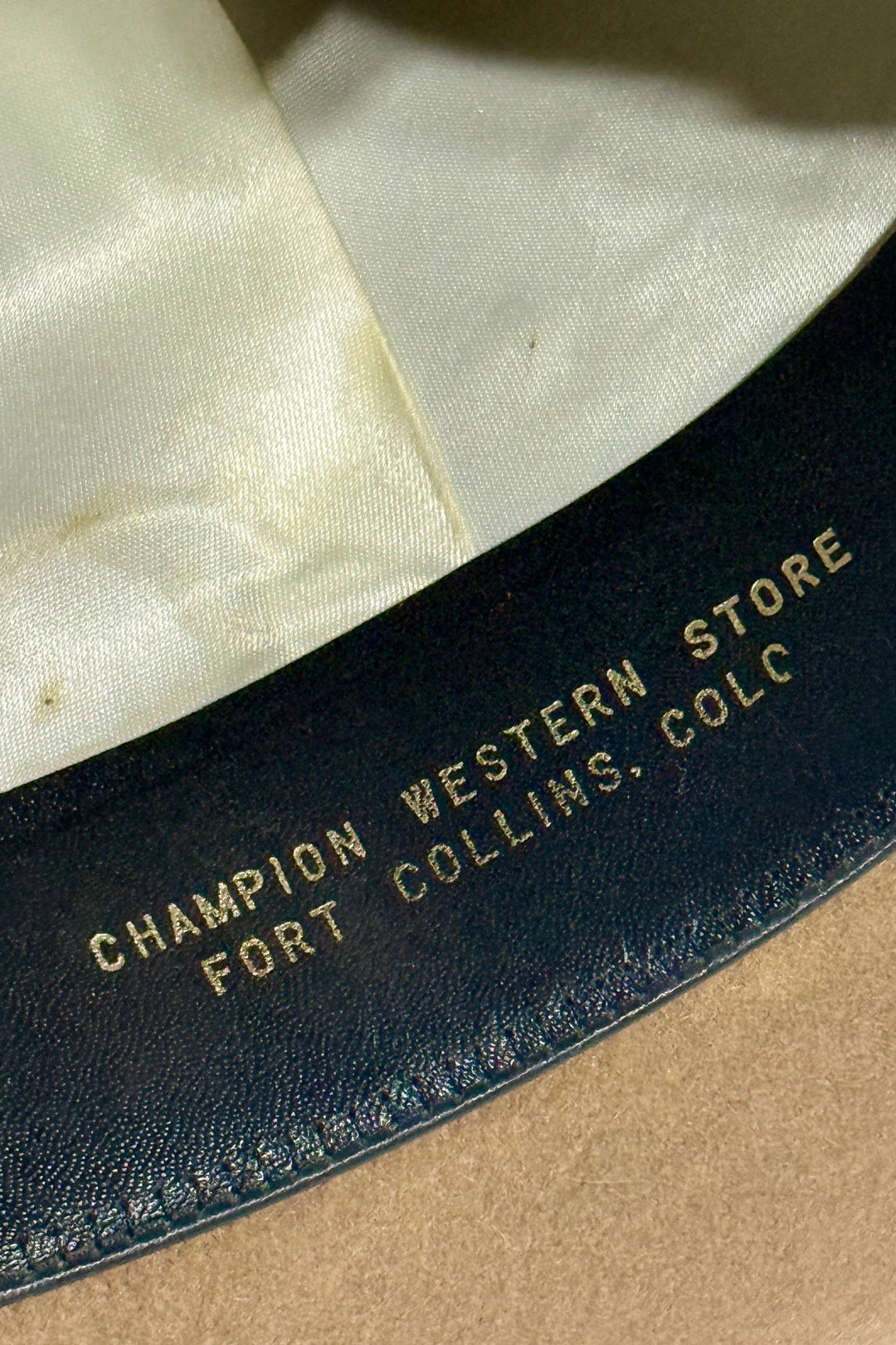 1970’S STETSON MADE IN USA BEAVER FUR WOOL FELT KNIT BAND BROWN COWBOY HAT 7 1/4