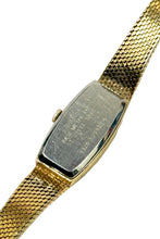 Load image into Gallery viewer, 1980’S SEIKO DIAMOND BLACK FACE GOLD TONE WOMEN’S WRISTWATCH
