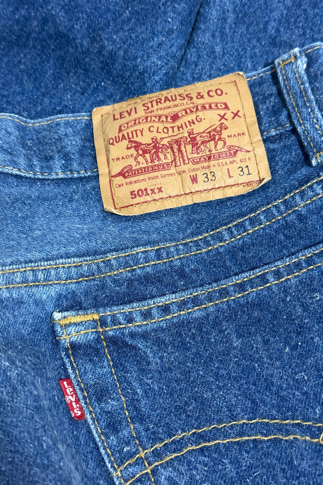1990’S LEVI’S 501 MADE IN USA DARK WASH DENIM JEANS 30 X 28